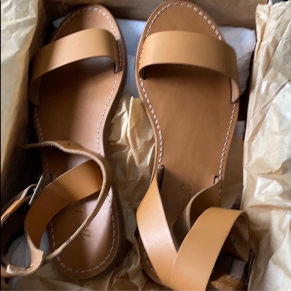 ❌SOLD❌ Madewell The Boardwalk Ankle-Strap Leather Sandals NWOB